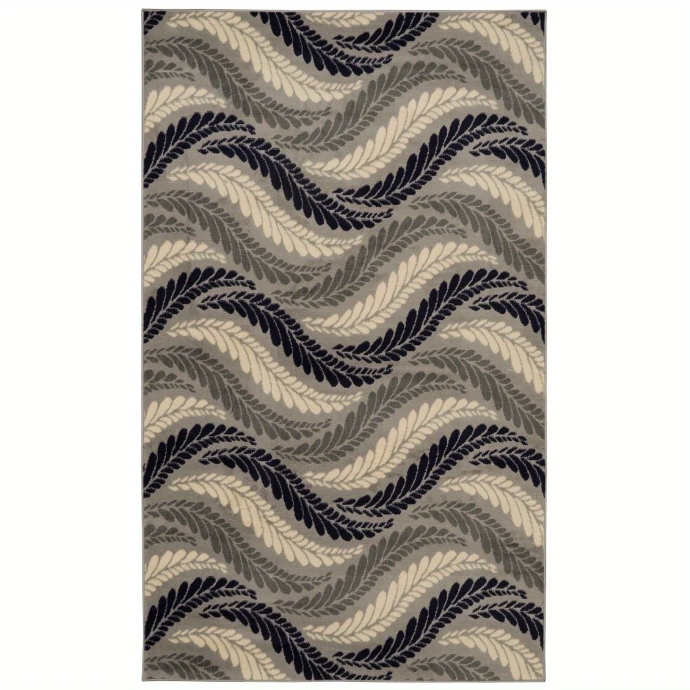 

Bone Blue Transitional Rug 43 x 73 Easy Care Polypropylene