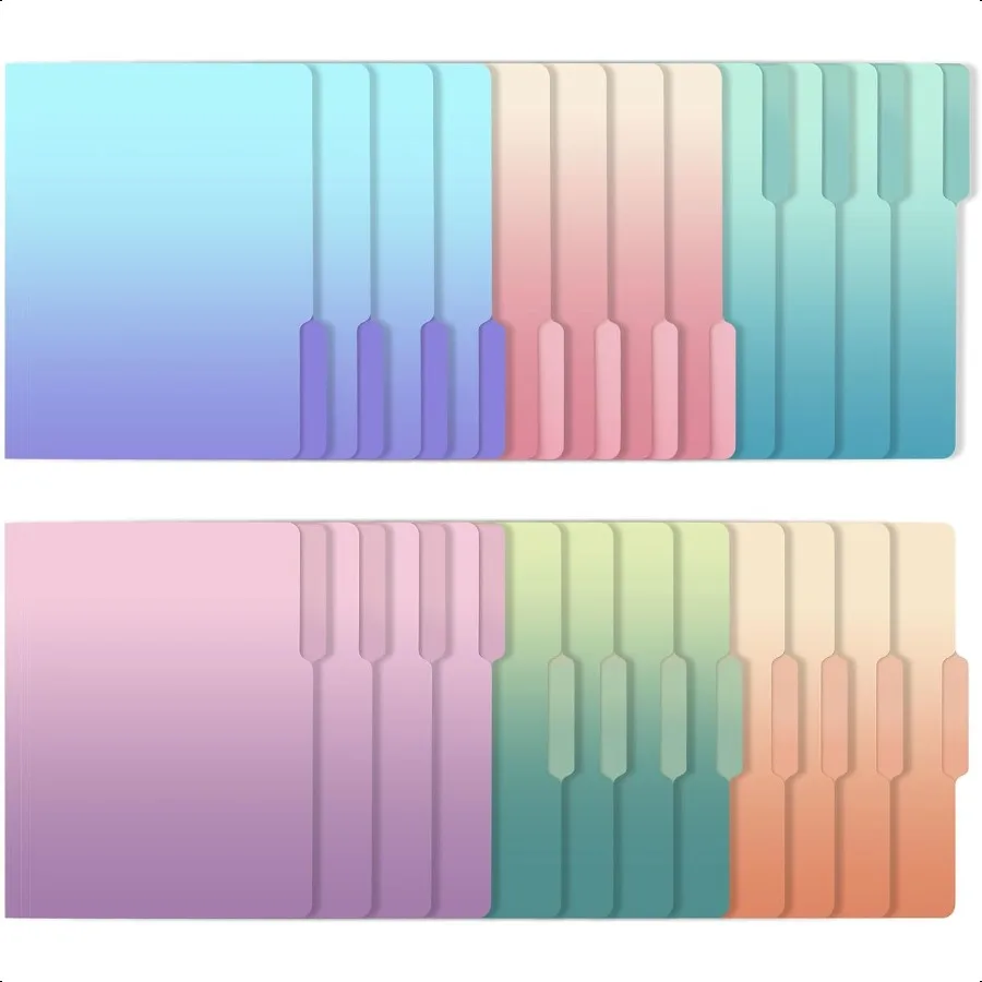 

Decorative File Folders Cute Colored File FolderLetter Size File Folders for Documents 1 3Cut Tabs 9 x 11.5 Inches for Office S