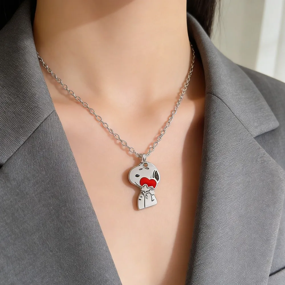 Snoopy Cartoon Kreative Kawaii Halskette für Männer und Frauen, Beste Freunde, Eltern-Kind-Stil Pullover-Kette – Detail 5