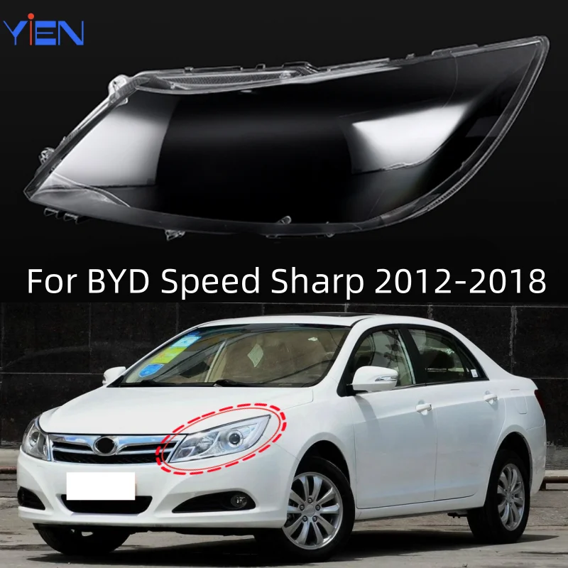 

For BYD Speed Sharp 2012 2013 2014 2015 2016 2017 2018 Car Gadgets Replace A Transparent PC Lights Shell Headlight Lens Cover