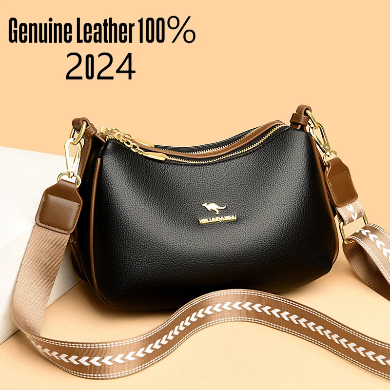 

Luxury Brand Female Shoulder Bag Genuine Leather Women's Crossbody Bags Fashion Trend Designer Girl's Handbags Wallet Sac A Main