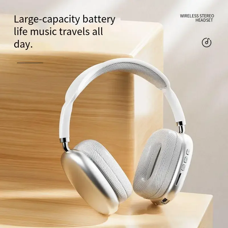 سماعة بلوتوث لاسلكية P9 Pro Max ANC، ستيريو هاي فاي، سماعات أذن قابلة للطي، بلوتوث 5.3 كمبيوتر/آيفون، موديل 025 جديد