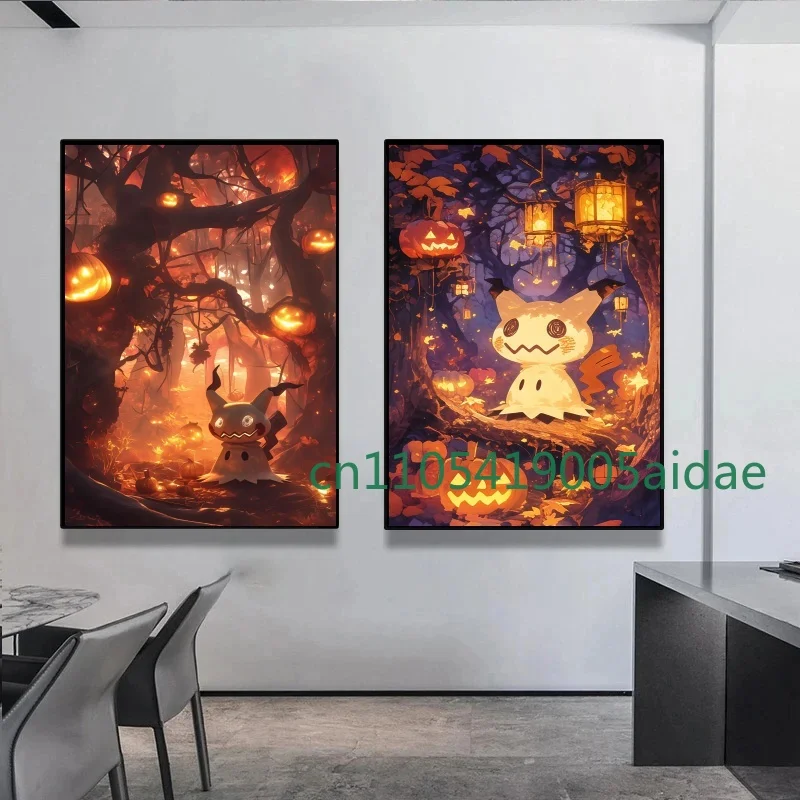 

Japan Cartoon Pokemon Anime Mimikyu HD Poster Print Watercolor Wall Art Picture Room Home Cafes Canvas Decor Painting Child Gift