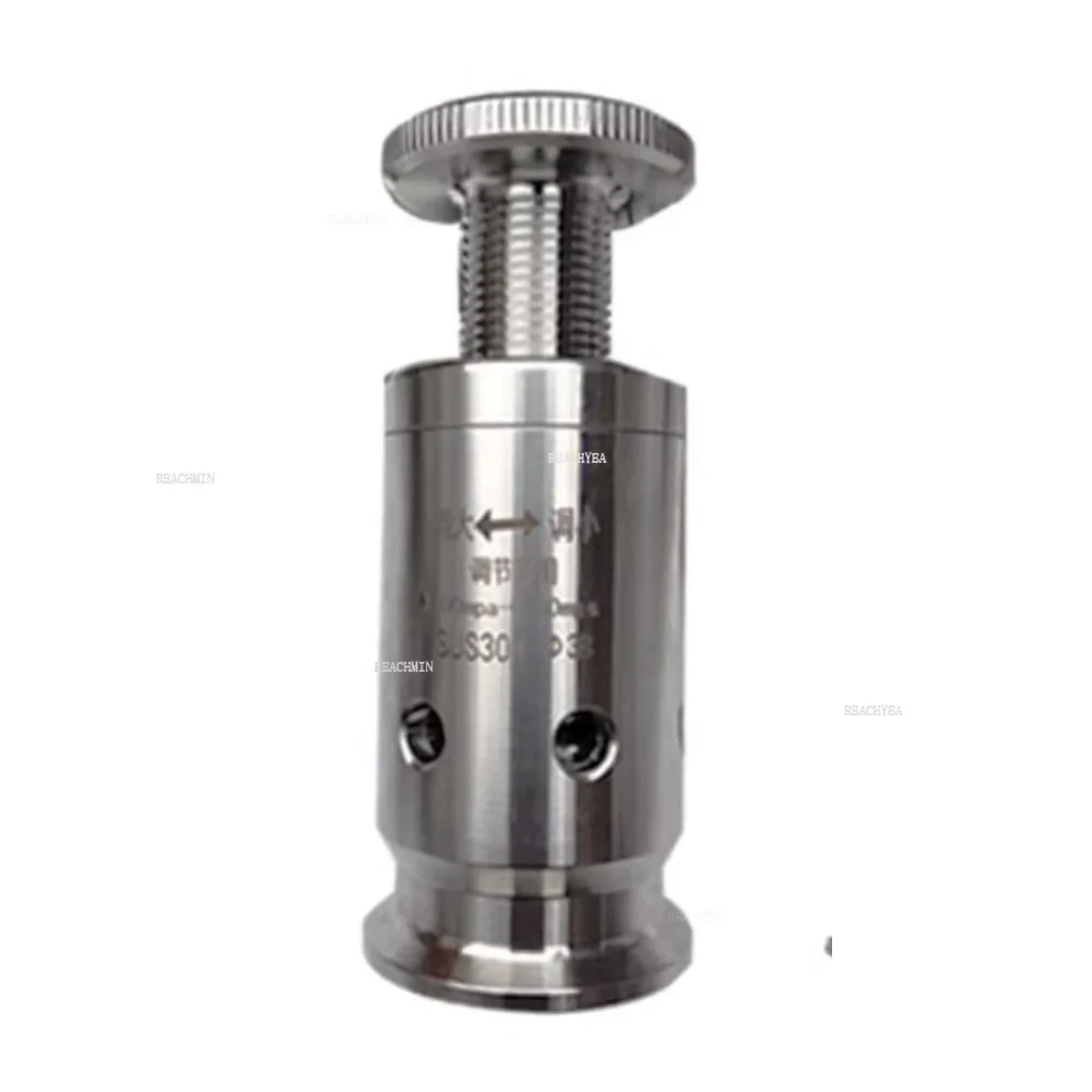 

1.5" 2" Tri Clamp 0.3-4 Bar Adjustable Pressure Relief Safety Valve Sanitary SUS 304 Stainless Steel Beer Brewing Fermenter Keg