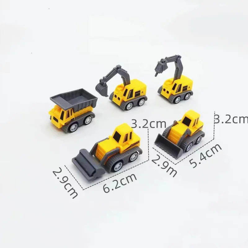 4/6/8Pcs Mini Construction Engineering Vehicle escavatore tirare indietro giocattoli per auto bomboniere per feste di compleanno per bambini Pinata Filler Treat Bag