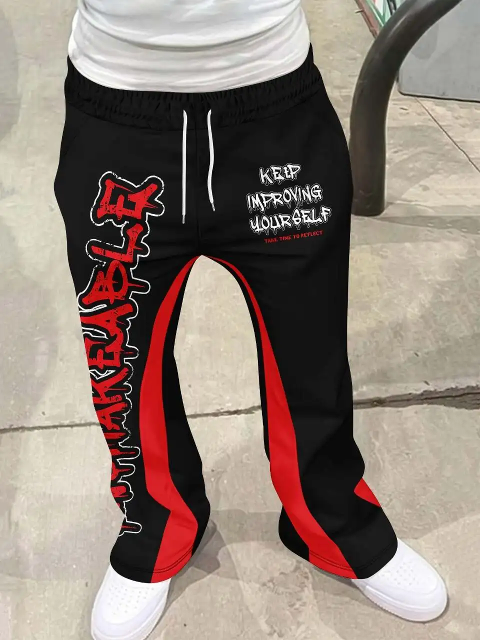 

Y2k Flared Pants Casual Sweatpants Mid Waist Sporty Female Clothes Men Loose 3D Print Trousers Streetwear Hip Hop Vintage Pants