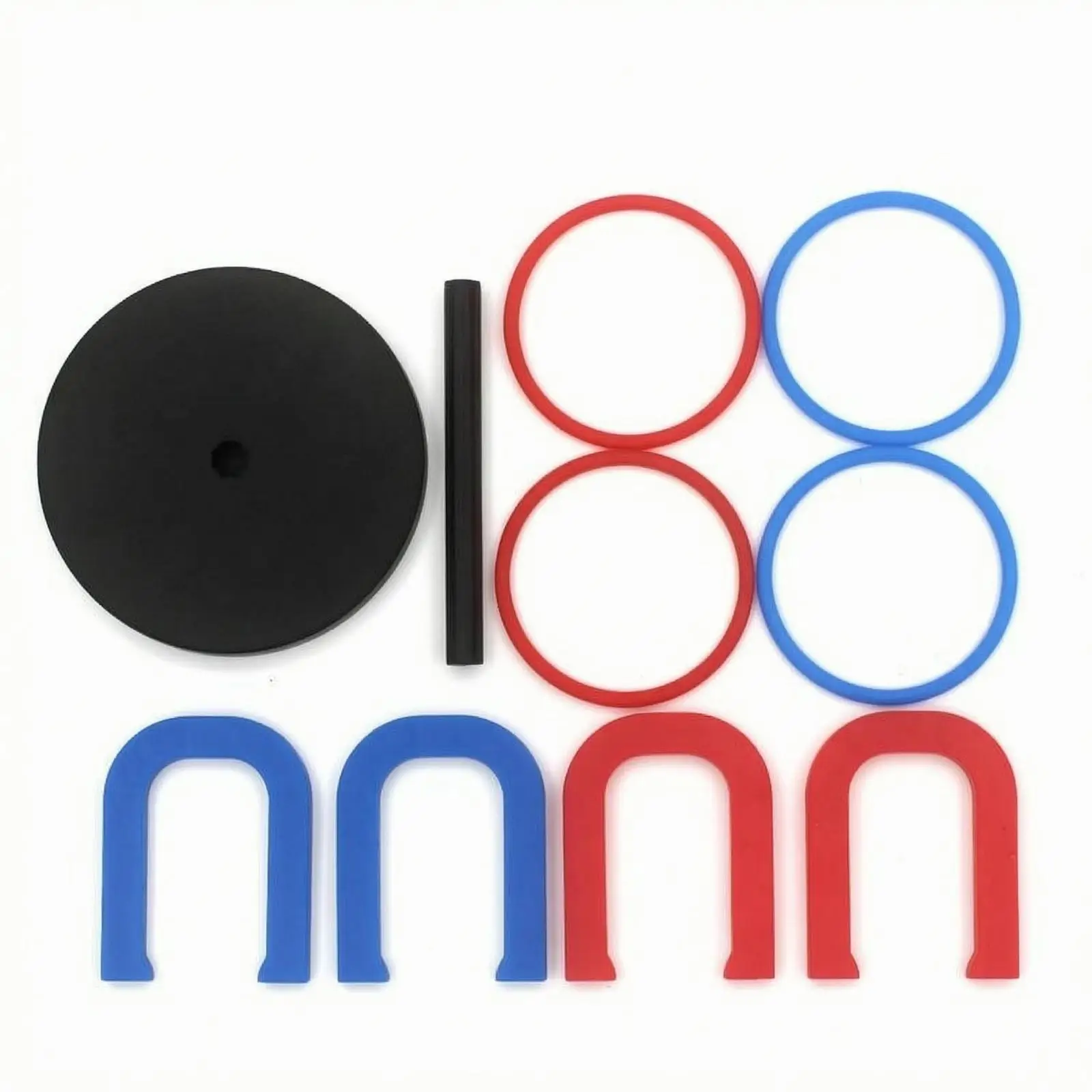 Educational Ring Toss Game for Kids Plastic Stacking Hoop Set with Red Blue Rings for Hand Eye Coordination
