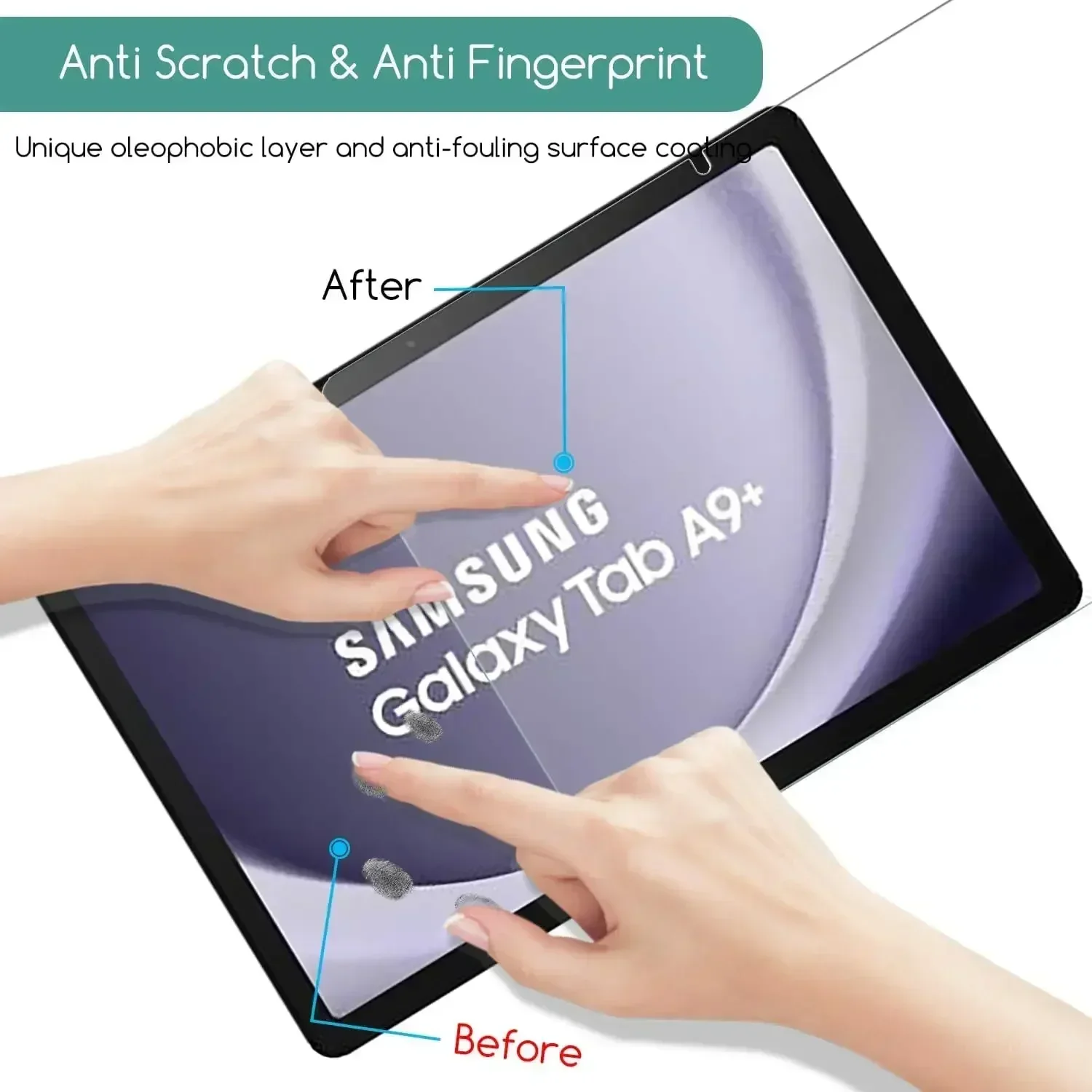 3pcs Tablet Screen Protector for Samsung Galaxy Tab A9 Plus 2023 11'' Protective Film Tempered Glass for A9+ SM-X210 SM-X215