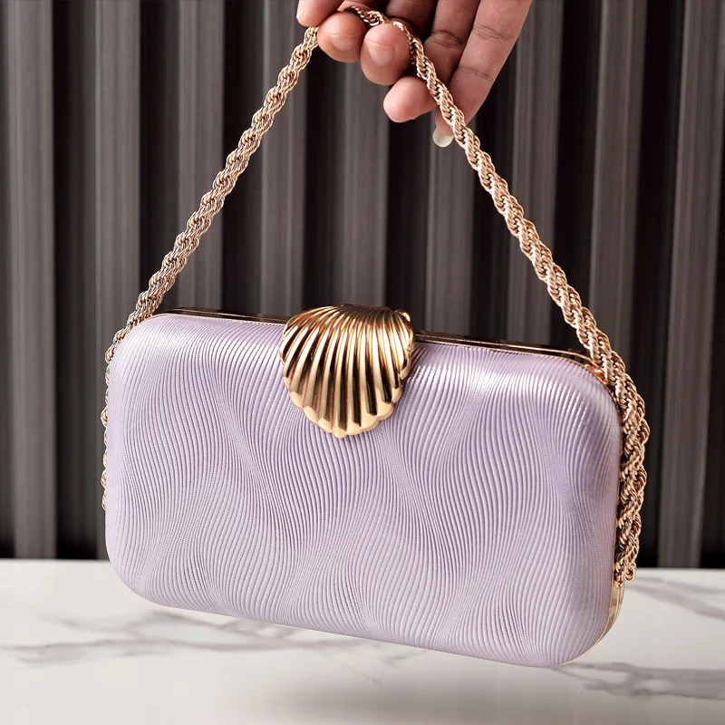 

2025 New PU Dinner Bag Shell Chain Clutch Party Women's Bag Dress Cheongsam