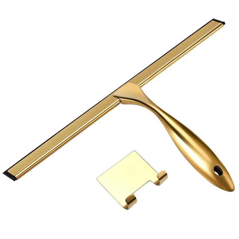 Stainless Steel Window Glass Cleaning Tool with Handle Silicone Rubber Brush Bathroom Shower Squeegee Kitchen Car Mirror Wipers