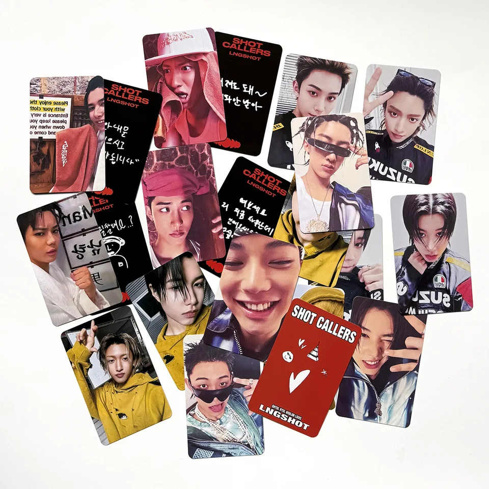 4Pcs LNGSHOT 1st Album SHOT CALLERS K4 Special Card POP-UP Store