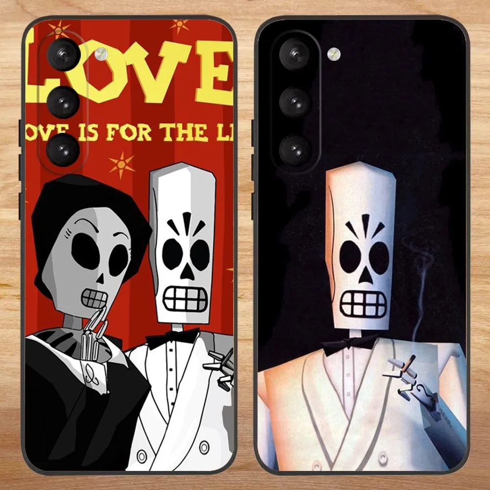 G-Grim Fandango Game Phone Case For Samsung S23,23,22,30,21,10,9,Note20 Ultra,Lite,Ultra,5G,Plus,FE,Black Soft Case