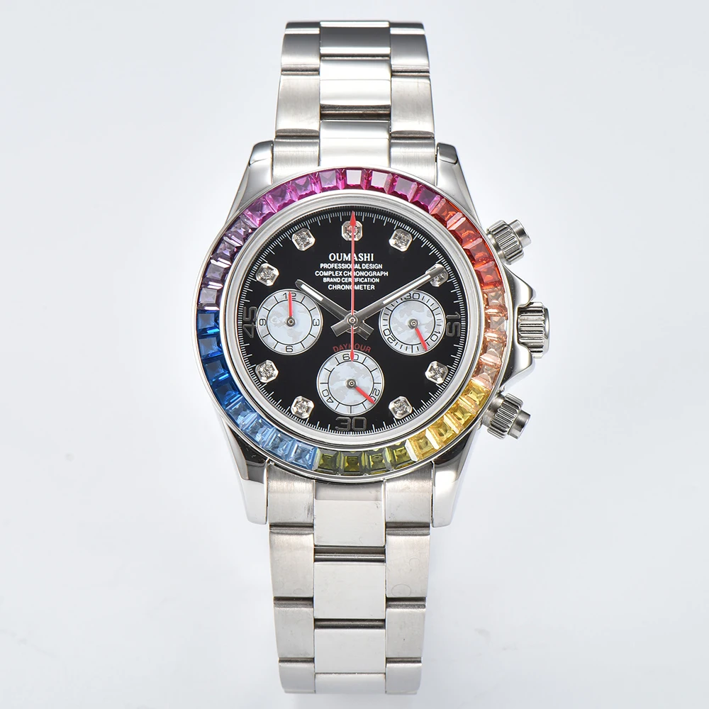Custom Logo Rainbow Quartz Watch