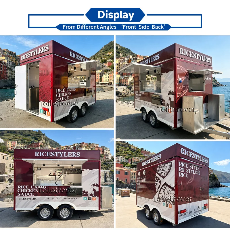 Hot Sales Food Cart Trailer Stainless Steel Food Truck Trailer Commercial Food Truck Mobile Kitchen Food Truck for Business