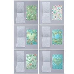 Valentine Heart 3D Embossing Folder Easter Egg Flowers Patterns Background Templates Stencil For DIY Scrapbooking Card Making