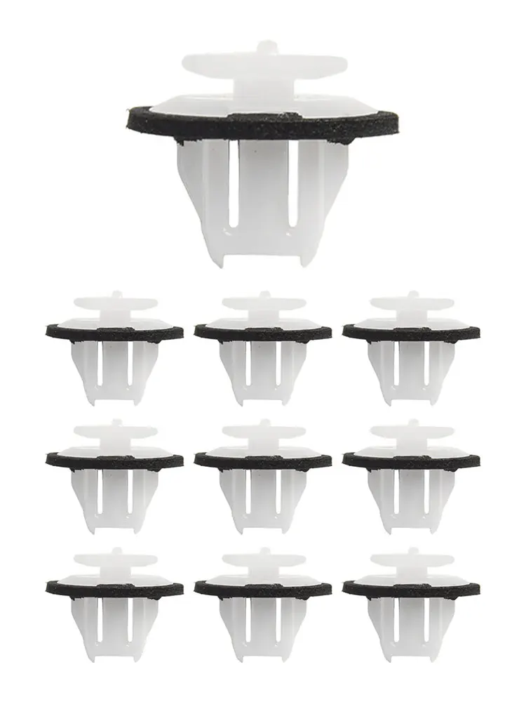 for durable Brand New for flare Molding Clip Replacement Accessories For Nissan Exterior-Wheel Fender White Nylon