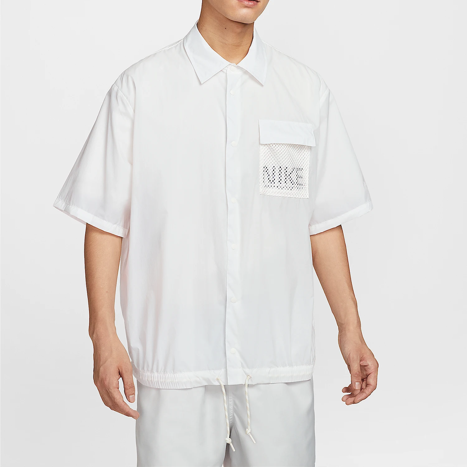 

Nike genuine Summer Men's Loose Casual Woven Collar T-Shirt IH8657-133