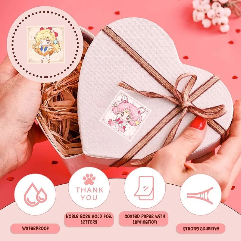 500 sheets/roll new style Sailor Moon Tsukino Usagi roll stickers cartoon animation creative decorative stickers festival gift - view 4