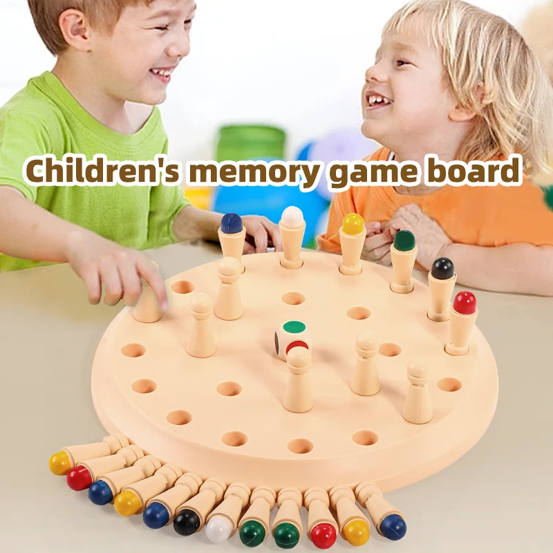 Szachy Kolorowe - Zabawka edukacyjna dla dzieci. Interaktywne gry dla dzieci i rodziców w stylu Montessori