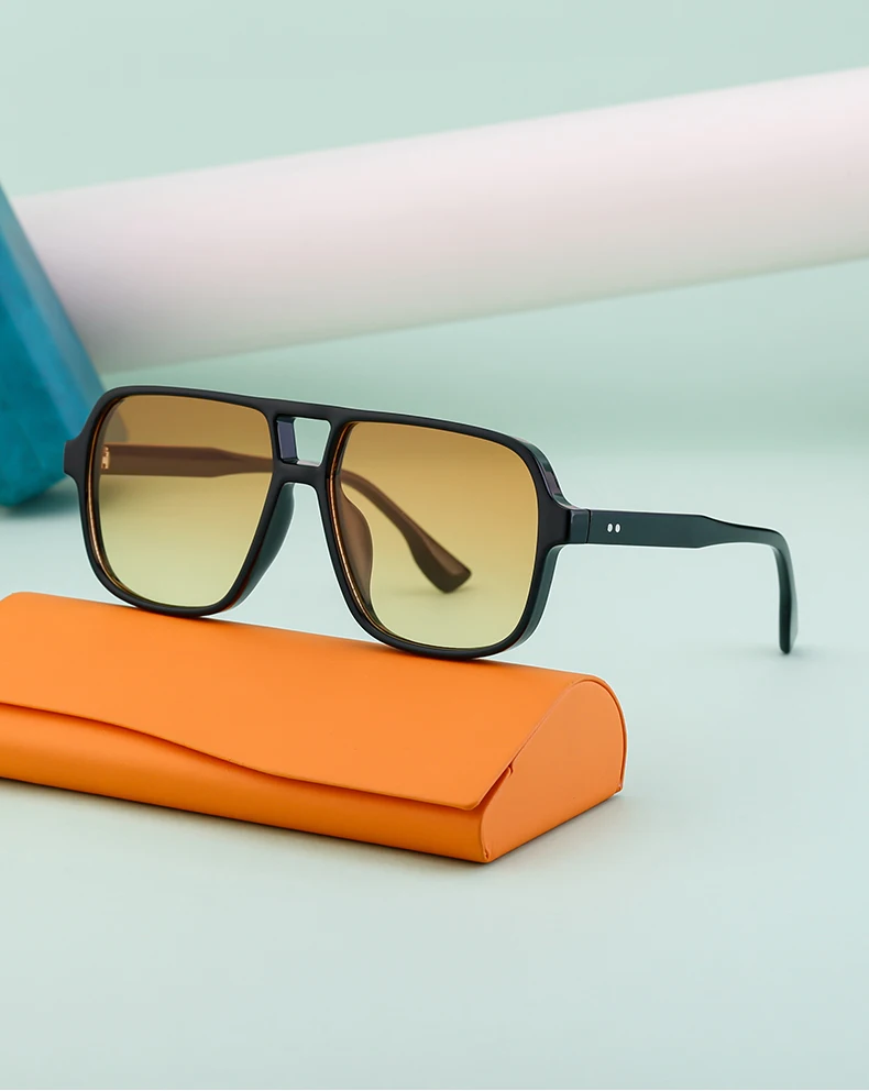 Vintage Rechteckige Sonnenbrille 2026 Luxusmarken-Designer Retro Rechteckige Sonnenbrillen für Herren Modische Quadratische Schattierungen Eyewear – Detail 3