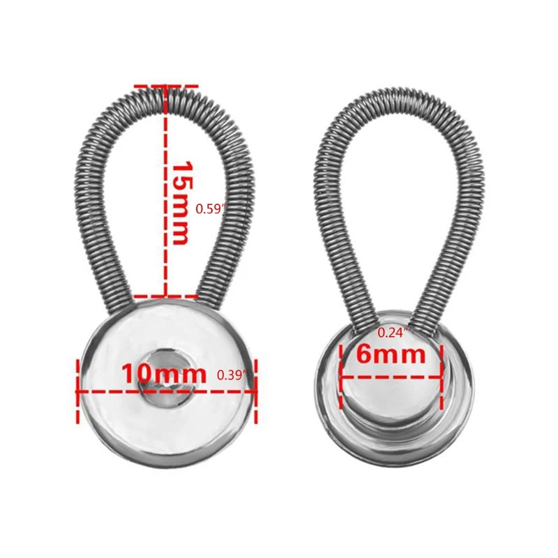 12 قطعة من موسعات طوق القميص القابلة للتعديل وزر التمديد البديل