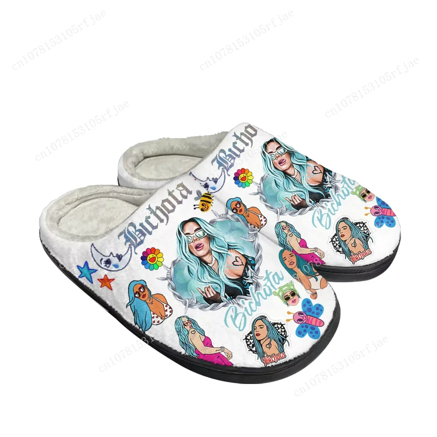 Karol G Bichota Home Cotton Slippers Mens Womens Thermal Indoor Slipper Customized DIY Shoe Plush Bedroom Casual Keep Warm Shoes