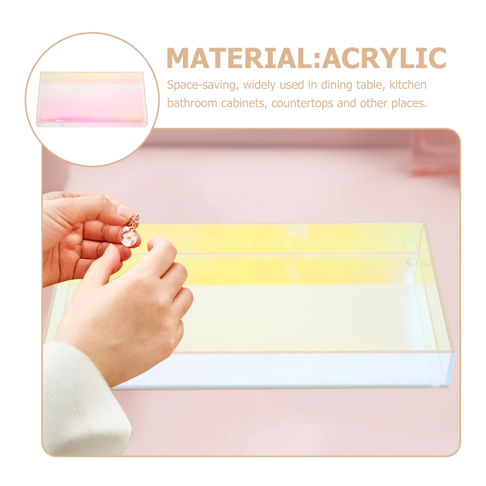

Acrylic Storage Vanity ganizer Scent Holder Food Makeup Perfume ganizer Accessories Display Dishwasher Safe Container