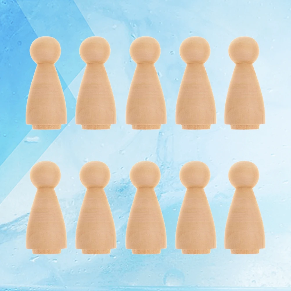 

10pcs Wooden Unfinished DIY Painting Crafts Smooth Surface Eco Friendly Kid Gifts Sewing Tools Accessories