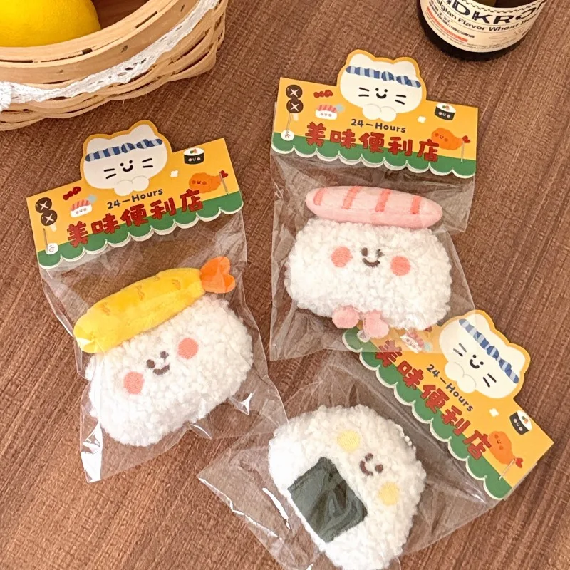 귀여운 음식 시리즈 인형 펜던트 플러시 스시 음식 장난감 키체인 소녀의 마음 배낭 장식 키체인 펜던트 소녀들을 위한 선물