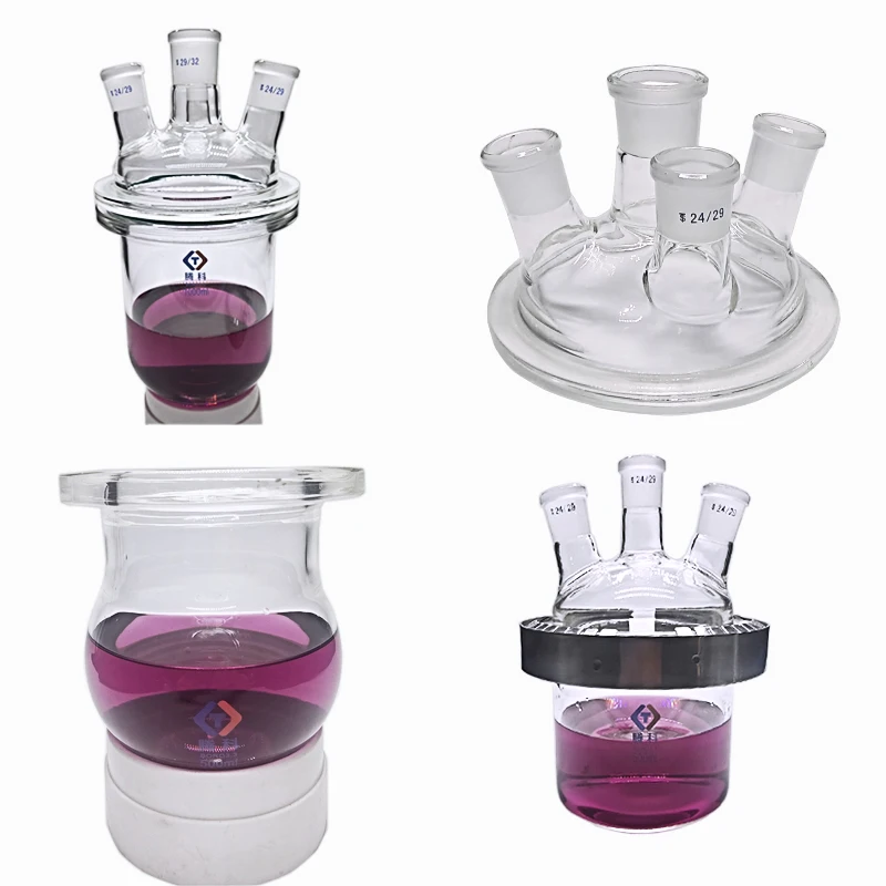 

Glass open reactor 1000ml spherical three four necked flask 2L3L5L split reactor 500ml experiment