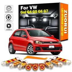 ZUORUI Canbus LED Interior Map Dome Trunk Light Kit For Volkswagen VW Gol G4 G5 G6 G7 Car Led Bulbs Accessories No Error