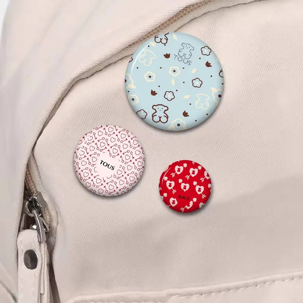 Cute T-TOUSes Bear New  Brooches Soft Button Pin Funny Silly Gnarpy on A Skateboard Meme Badge Gamer Collection Gifts