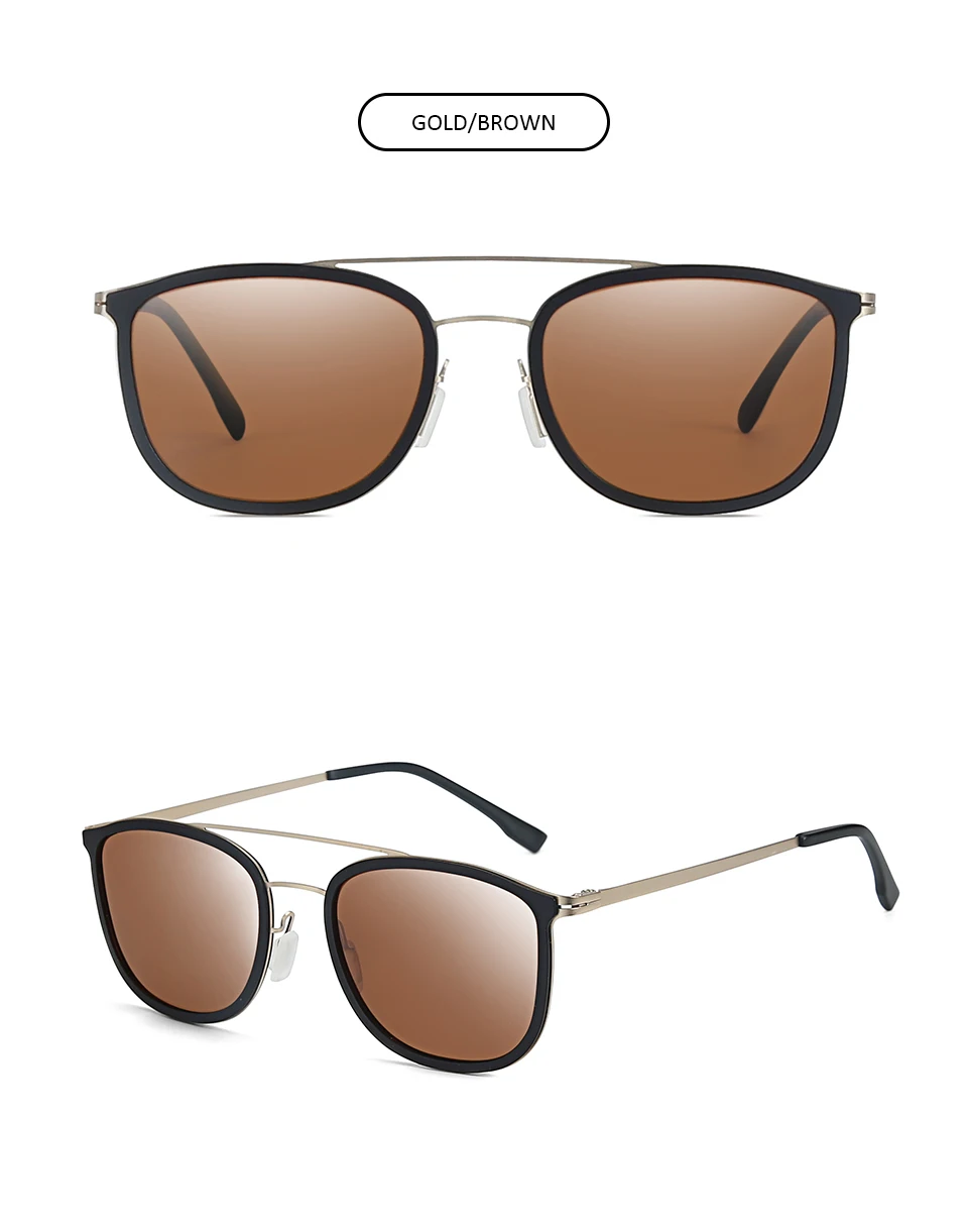 Zenottic retro runde polarisierte sonnenbrille-unisex doppelbrücke schatten sonnenbrille bt6301 – Detail 14