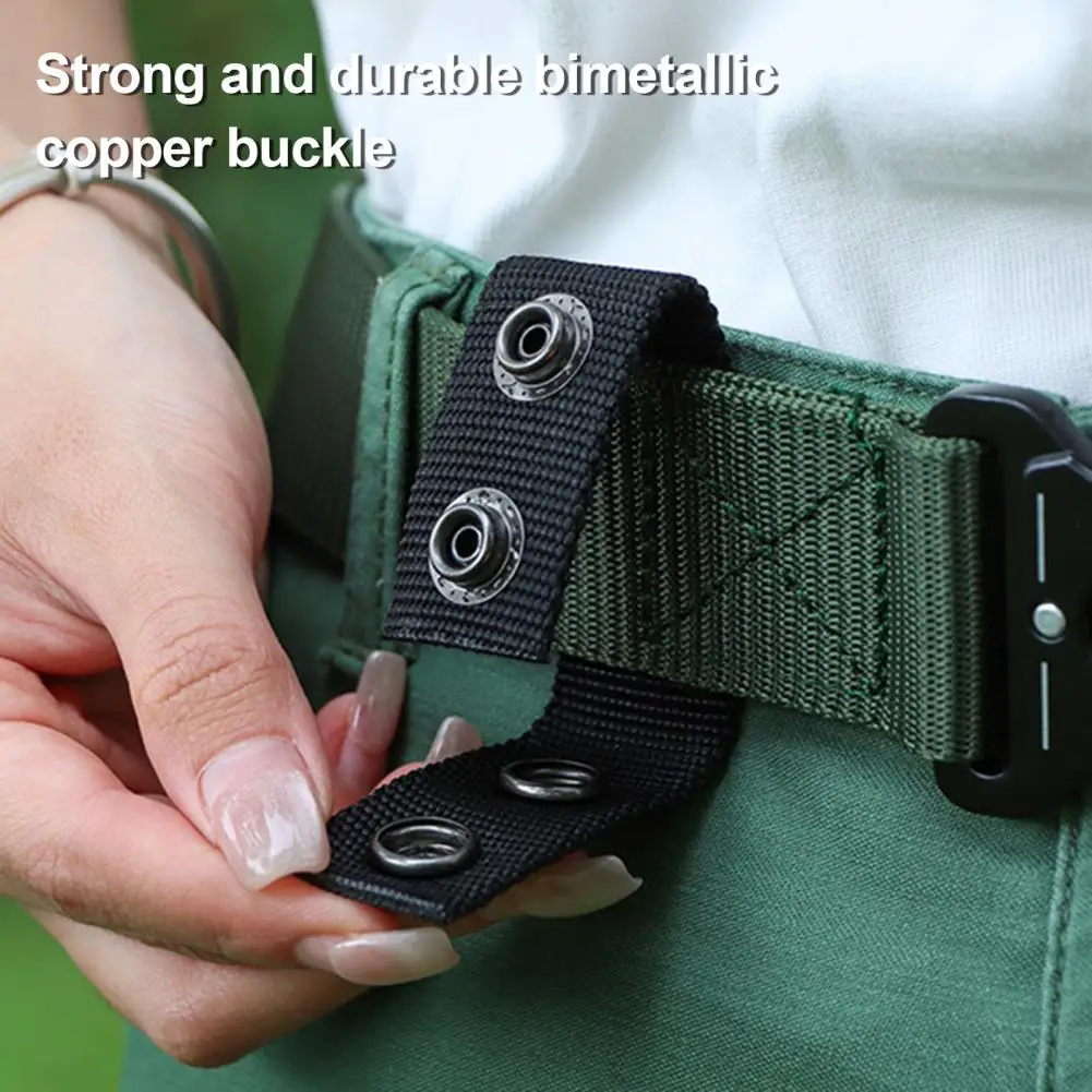 Button Belt Loop Durable Outdoor Hiking Waist Belt Loop with Heavy Duty Button for Camping Hunting Lightweight for Outdoor