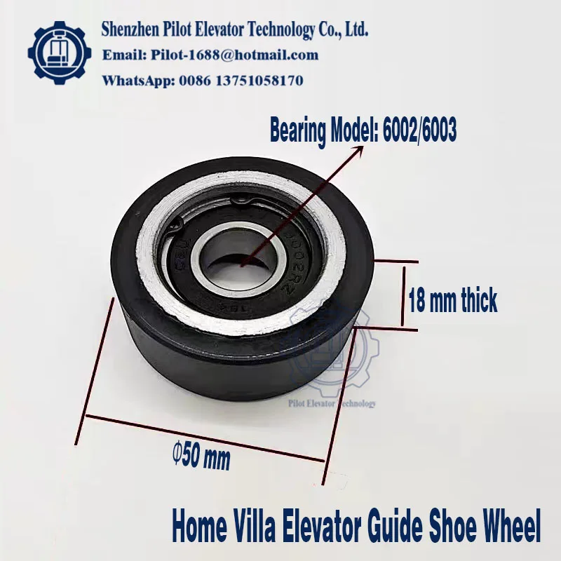 

Elevator Boot Guide Wheel 50*18*6002 or 50*18*6003 Home Villa Elevator Guide Shoe Wheel Lifters spare parts