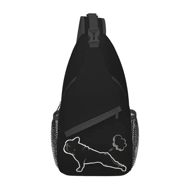 Fashion French Bulldog Yoga Sling Bag for Travel Hiking Men's Crossbody Chest Backpack Shoulder Daypack