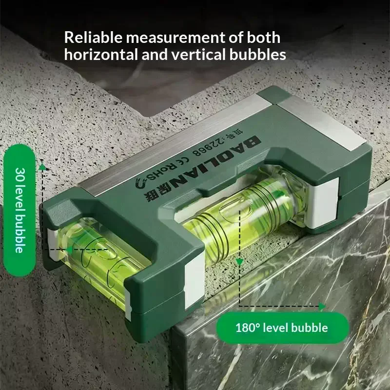 Portable Strong Magnetic Mini Spirit: Level Building Plumbing Electrical Installation Buckle Accessory