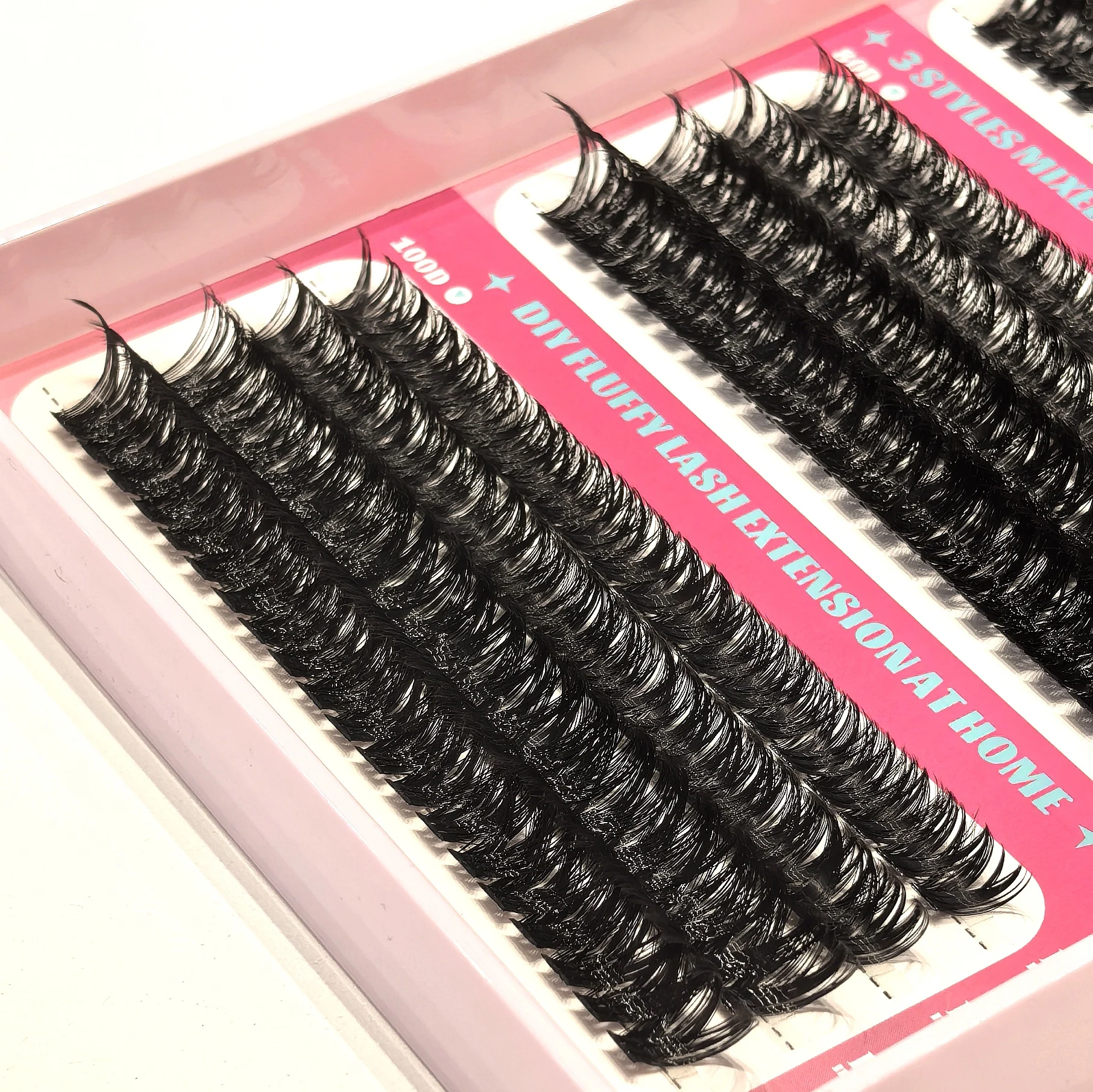 Tbestt DIY Lash Segment Clusters Eyelash 40D 60D 100D Silk Individual Cluster Volume Lashes Clusters Eyelashes Extensions