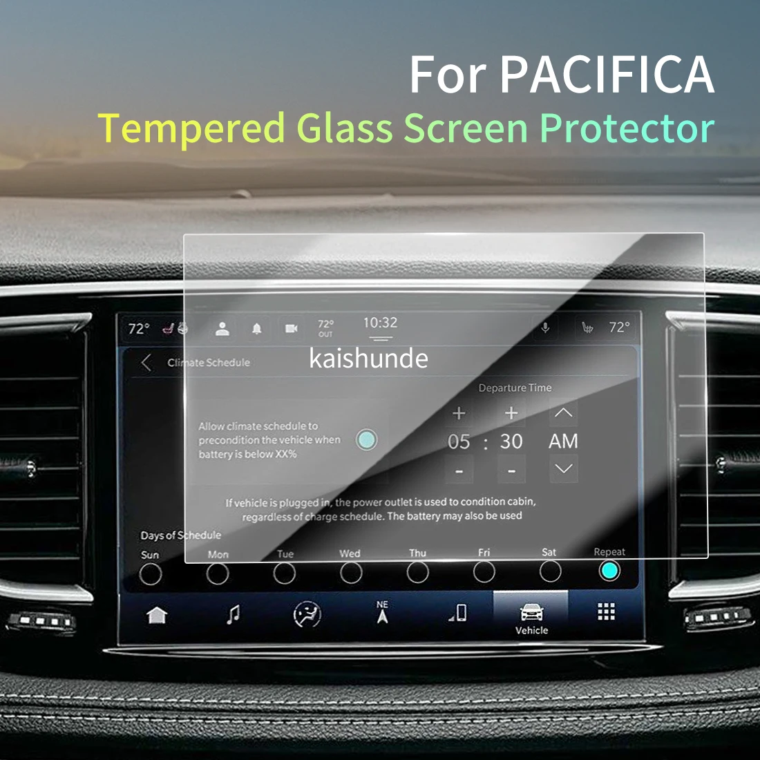 Car Stickers Meters Protector For24 Chrysler PACIFICA Tempered Glass Protective Film Display Navigation Vehicle