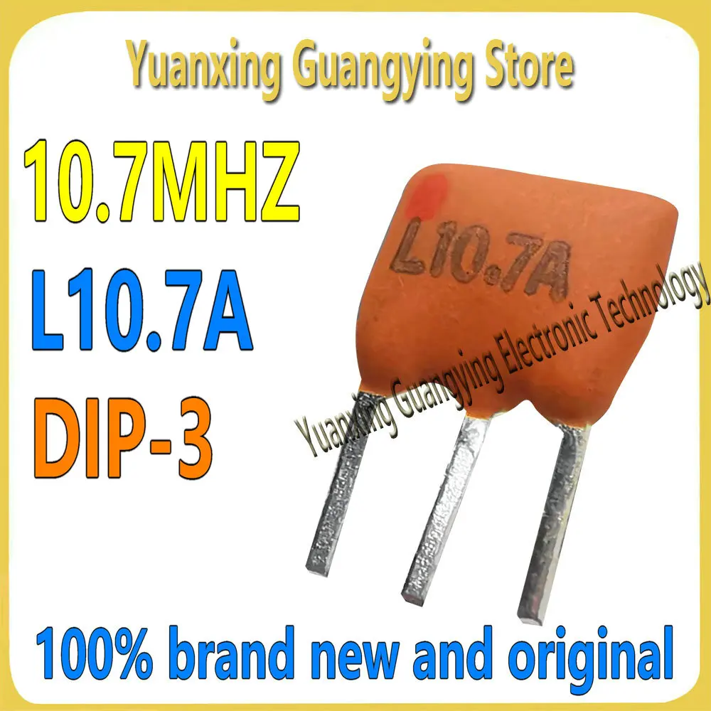 (100 Pieces) Ceramic Filter LT10.7MA5 L10.7A 10.7MHZ 10.7M 3P Inline DIP-3 3Pin Radio Commonly Used 100% Brand New