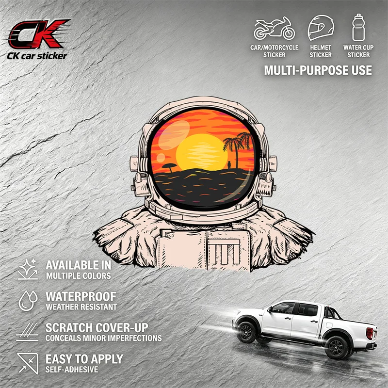 Creativity Astronaut Car Sticker Space Man Decal for Car Pickup Motorcycle Laptop Auto Body Decoration