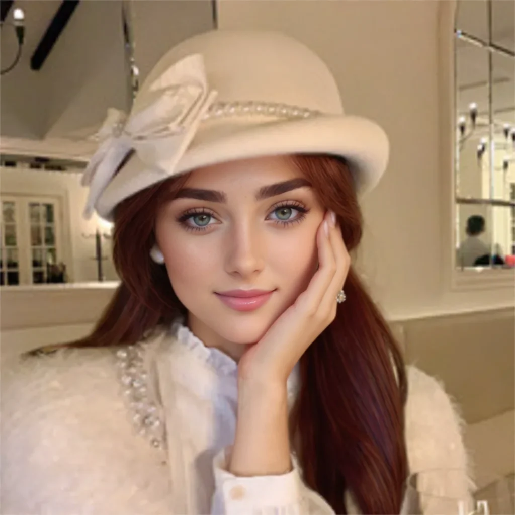 French Style Retro 100% Wool Women Hats Newsboy Caps Felt Beanies Bow Bonnets Fascinator for Kentucky Derby Party Pearl Beret
