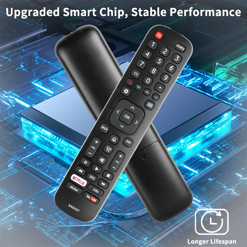 EN2H27 For Hisense Remote Control Compatible With Hisense TV Replacement Controller With Netflix YouTube Buttons      EN2H27 Rem