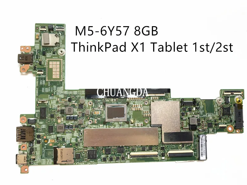 For lenovo ThinkPad X1 Tablet 1st/2st Gen Motherboard 15218-2 with M5-6Y57 8GB RAM 100%  00NY849/00NY796 motherboard