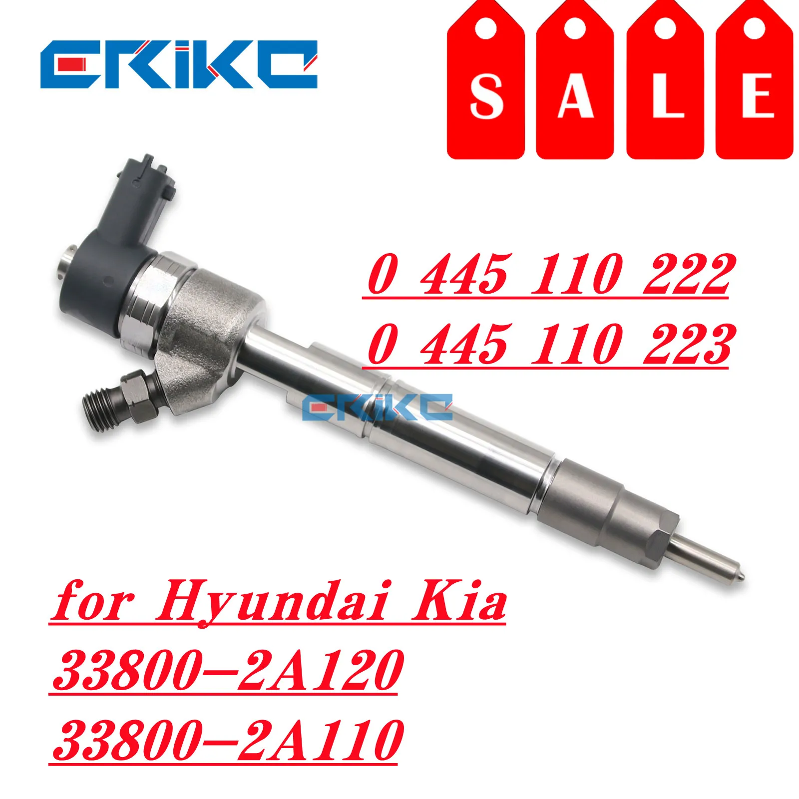 0445110222 Nozzle Injector 0445110223 Fuel Injector Assembly 0986435160 Auto Fuel for Hyundai Kia 33800-2A120 33800-2A110