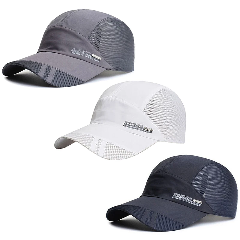 Quick Dry Breathable Men Baseball Cap Outdoor Golf Fishing Sun Hat Summer Adjustable Man Sports Running Visor Caps