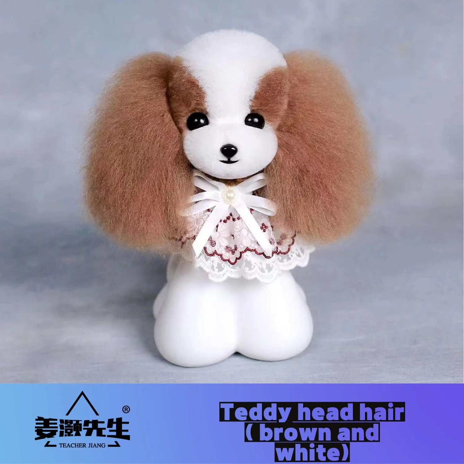 Mr. Jiang Teddy head Fake Hair ( wig only  no modle) Pet Teacher Beauty Modeling Practice Dog Model  Dog