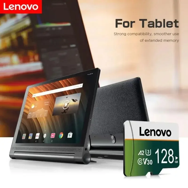 Lenovo kartu memori 512GB UHS-I 128GB, kartu TF mikro SD 256GB kartu memori 256GB 512GB untuk kamera/Ponsel/Drone