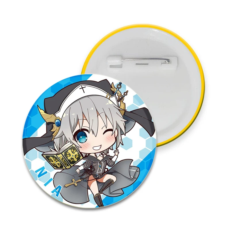 32/44/58MM Date A Live Cartoon Character Round Brooch Badge Snap-in Button Pins Brooches for Clothes Jewelry Accessories Gifts