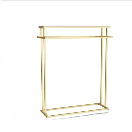 

Golden clothes rack clothing store Nakajima double-sided women's clothing store bag display rack floor double